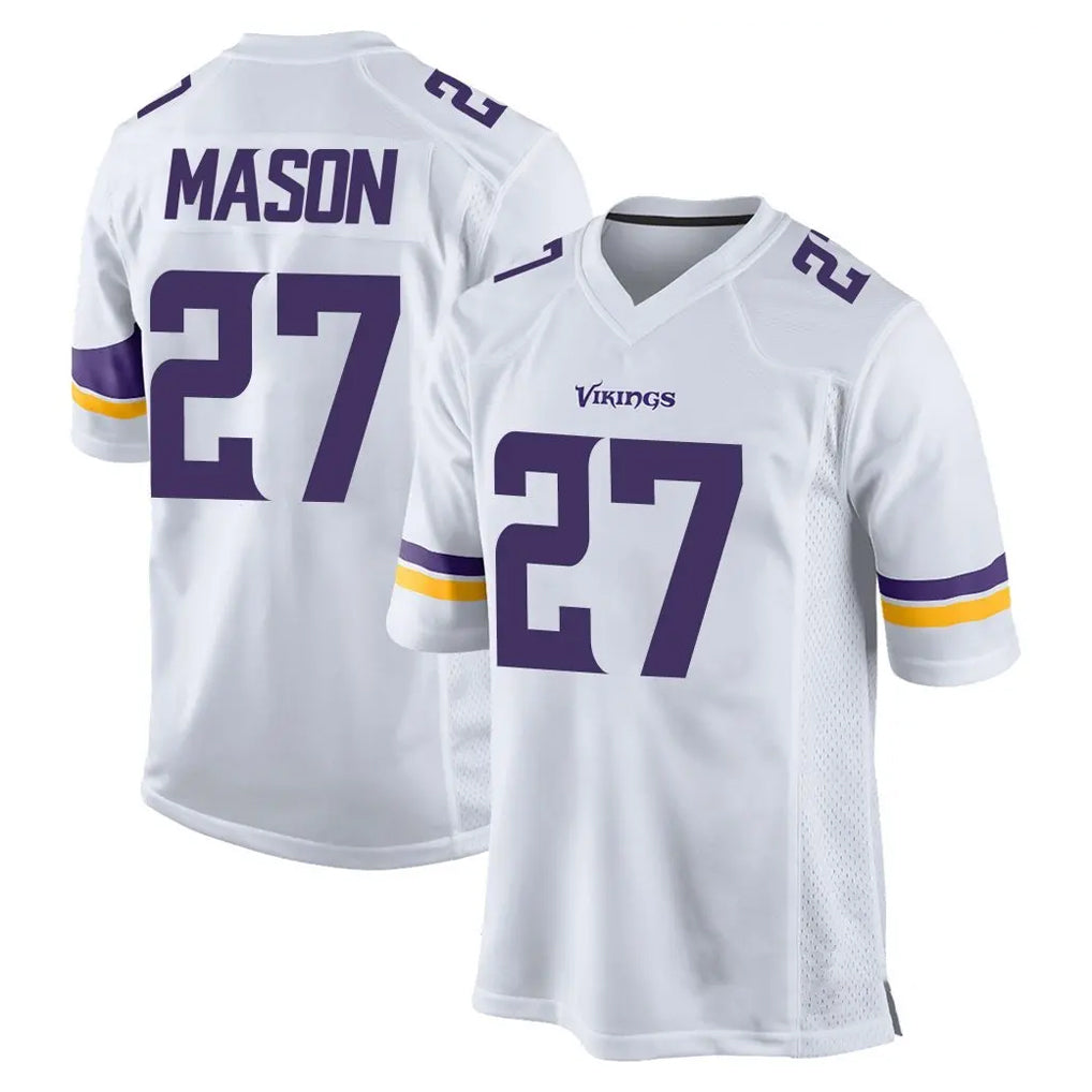 M.Vikings #27 Jordan Mason Player White Home Game Gdoa Stitched Jerseys