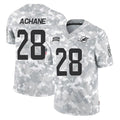M.Dolphins #28 De'Von Achane Player Arctic Camo Salute To Service Limited Game Gdoa Stitched Jerseys
