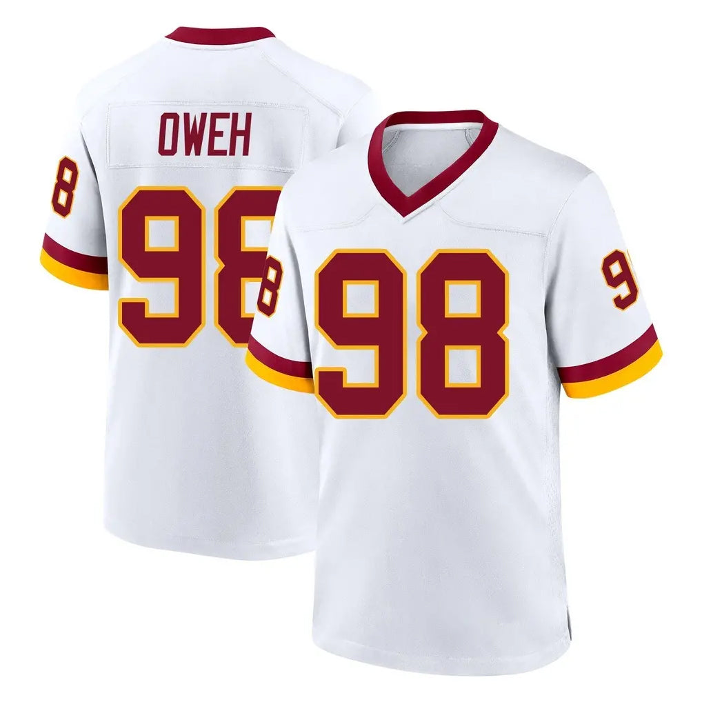 W.Commanders #98 Odafe Oweh Player White Home Game Gdoa Stitched Jerseys