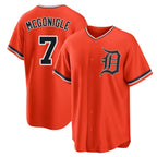D.Tigers #7 Kevin McGonigle Player Orange Home Game Gdoa Stitched Jerseys