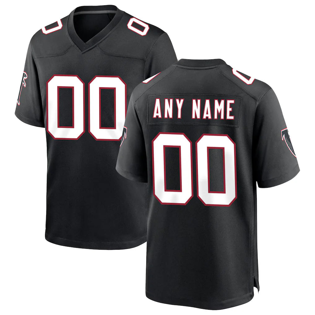 Custom A.Falcons Black Throwback Limited Home Game Any Name & Numbers Gdoa Stitched Jerseys