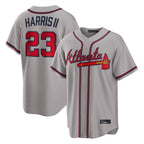 A.Braves #23 Michael Harris II Player Gray Home Game Gdoa Stitched Jerseys