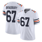 C.Bears #67 Garrett Bradbury Player White Classic Vapor Limited Home Game Gdoa Stitched Jerseys