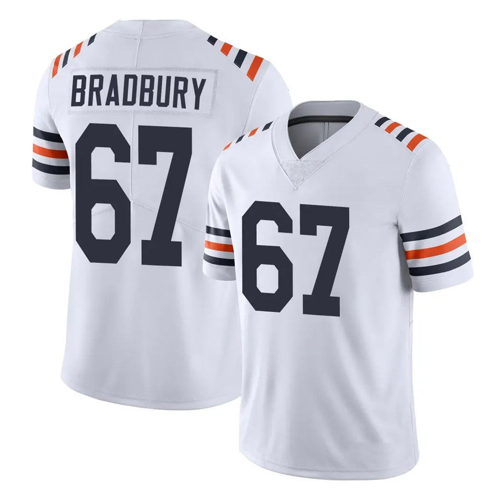 C.Bears #67 Garrett Bradbury Player White Classic Vapor Limited Home Game Gdoa Stitched Jerseys
