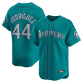 S.Mariners #44 Julio Rodriguez Player Teal Home Limited Fdoa Stitched Jerseys