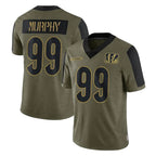 C.Bengals #99 Myles Murphy Player Olive Salute to Service Game Gdoa Stitched Jerseys
