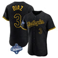 LA.Dodgers #3 Edwin D¨ªaz Player Black World Series Meet Snake Skin City Limited Elite Home Fdoa Stitched Jerseys