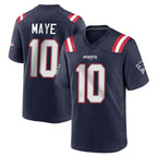 NE.Patriots #10 Drake Maye Player Navy Home Game Gdoa Stitched Jerseys