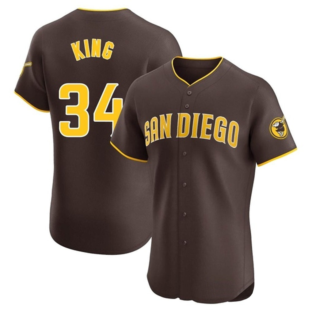 S.Diego Padres #34 Michael King Player Brown Home Limited Elite Fdoa Stitched Jerseys