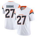 D.Broncos #27 J.K. Dobbins Player White Limited Vapor F.U.S.E. Home Game Gdoa Stitched Jerseys