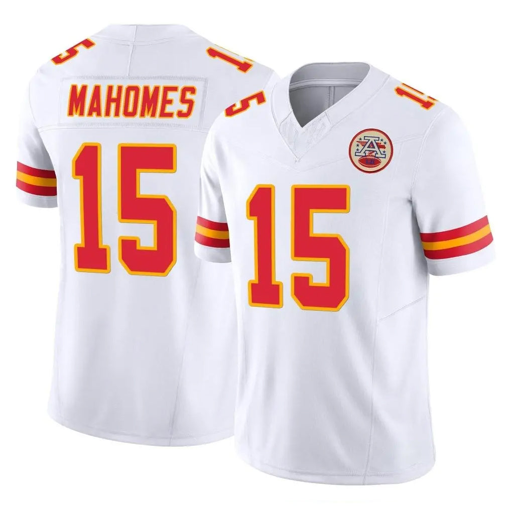 KC.Chiefs #15 Patrick Mahomes Player White Limited Vapor F.U.S.E. Home Game Gdoa Stitched Jerseys