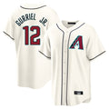 A.Diamondbacks #12 Lourdes Gurriel Jr Player Cream Home Game Gdoa Stitched Jerseys