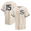C.White Sox #15 Sean Newcomb Player Cream Field of Dreams Home Game Gdoa Stitched Jerseys