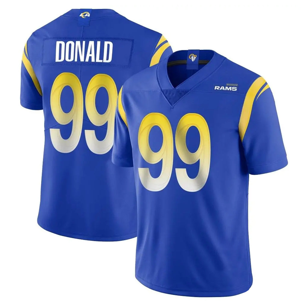 LA.Rams #99 Aaron Donald Player Royal Limited Vapor Untouchable Home Game Gdoa Stitched Jerseys