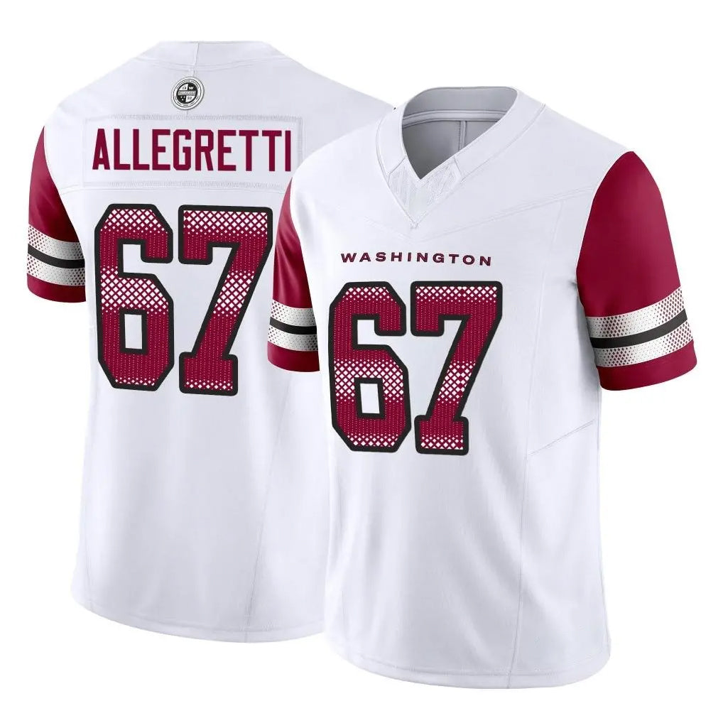 W.Commanders #67 Nick Allegretti Player White Vapor F.U.S.E. Limited Home Game Gdoa Stitched Jerseys
