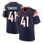 D.Broncos #41 Drew Sanders Player Navy Home Game Gdoa Stitched Jerseys