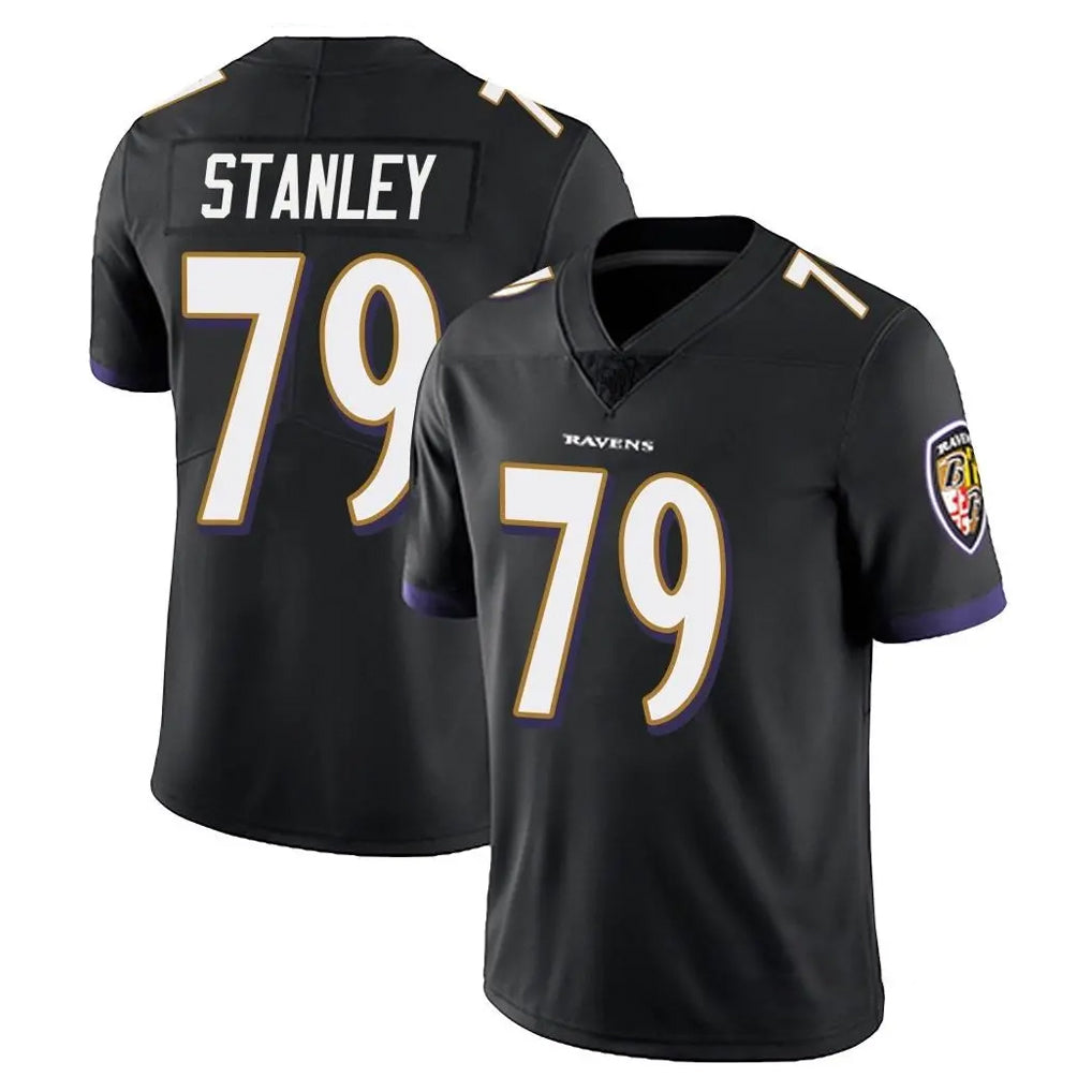 B.Ravens #79 Ronnie Stanley Player Black Vapor Untouchable Limited Home Game Gdoa Stitched Jerseys