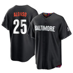 B.Orioles #25 Pete Alonso Player Black City Connect Home Game Gdoa Stitched Jerseys
