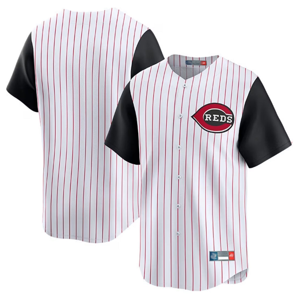 C.Reds ## Red Blank Player White Black Stripe Field of Dreams Game Home Gdoa Stitched Jerseys