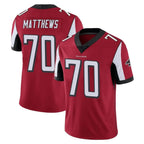 A.Falcons #70 Jake Matthews Player Red Color Vapor Untouchable Limited Home Game Gdoa Stitched Jerseys