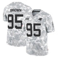 C.Panthers #95 Derrick Brown Player Arctic Camo Salute to Service Limited Game Gdoa Stitched Jerseys