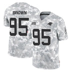 C.Panthers #95 Derrick Brown Player Arctic Camo Salute to Service Limited Game Gdoa Stitched Jerseys