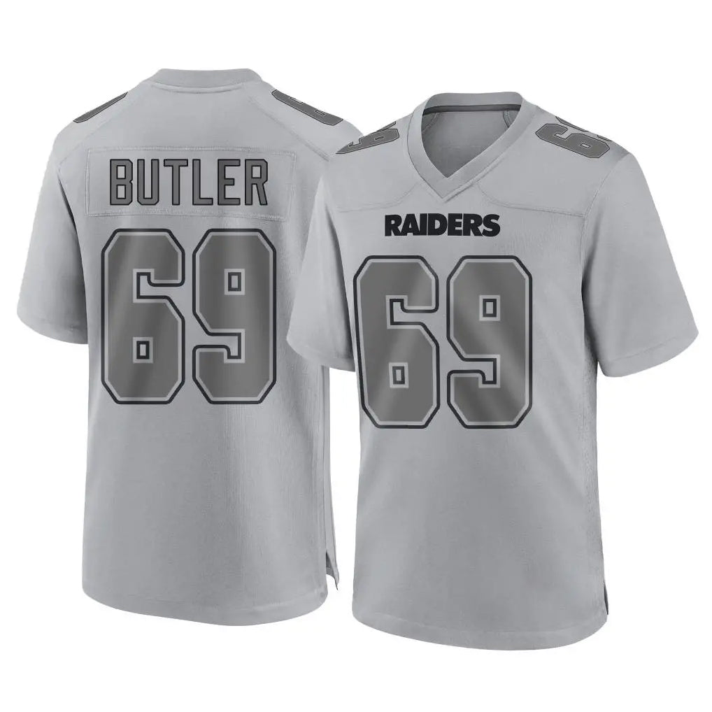 LV.Raiders #69 Adam Butler Player Gray Atmosphere Fashion Limited Game Gdoa Stitched Jerseys