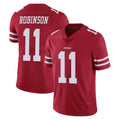 SF.49ers #11 Demarcus Robinson Player Red Limited Vapor Untouchable Home Game Gdoa Stitched Jerseys