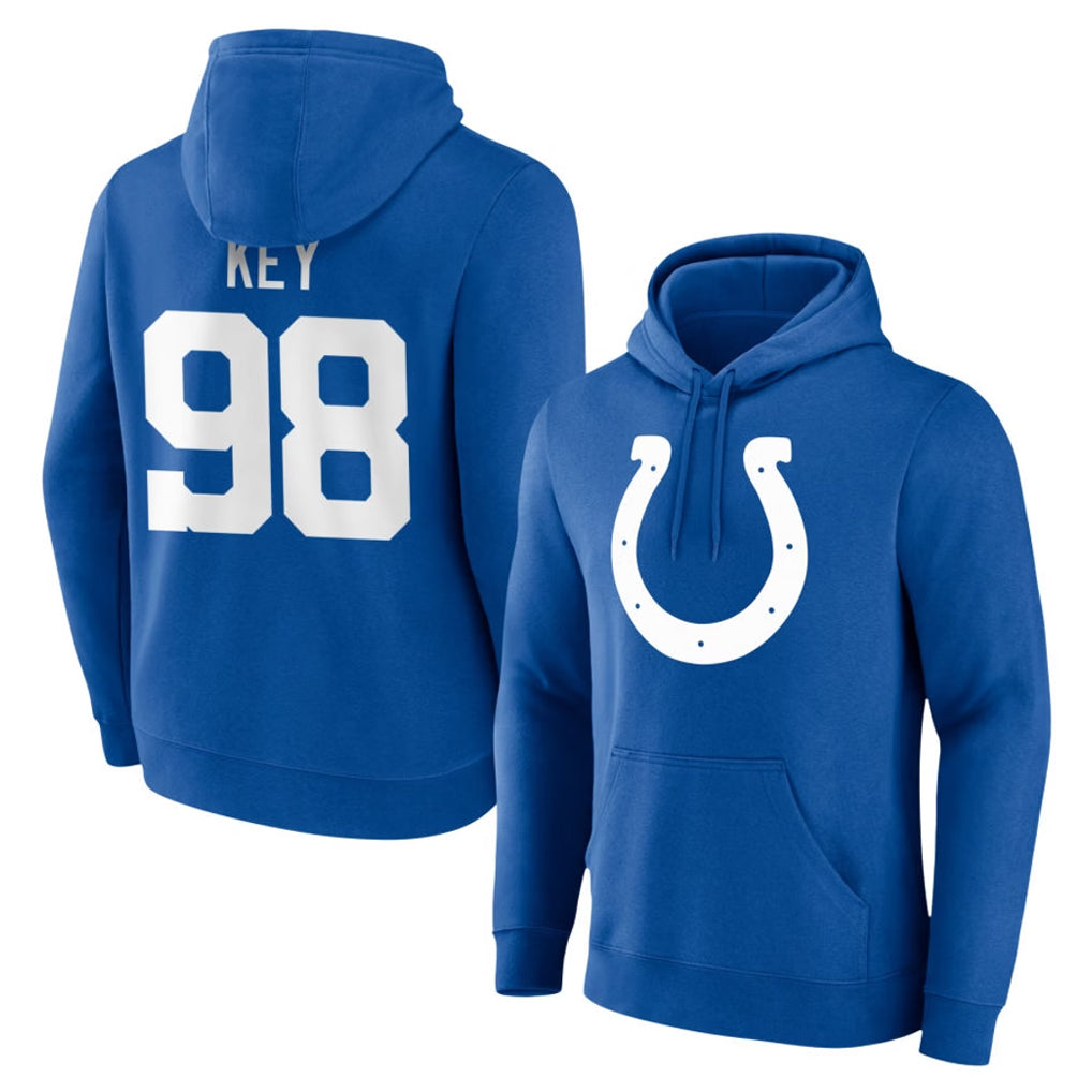 IN.Colts #98 Arden Key Player Royal Pullover Hoodies Limited Game Gdoa Stitched Jerseys