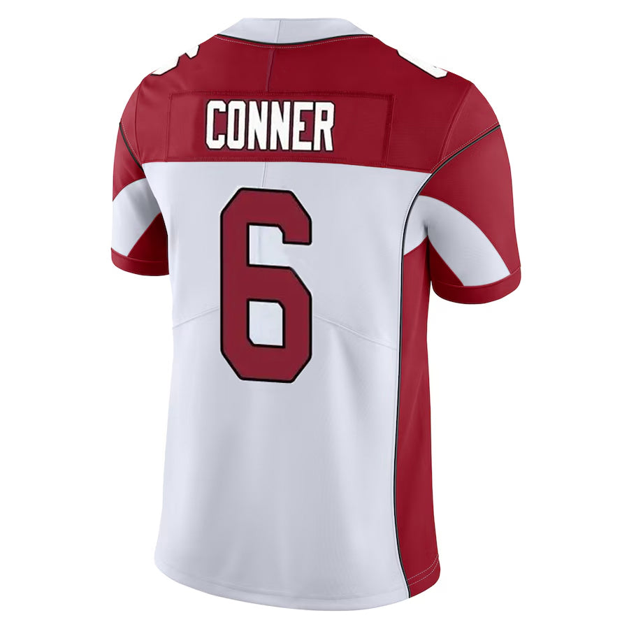 A.Cardinals #6 James Conner Player White Vapor Limited Home Game Gdoa Stitched Jerseys