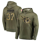 T.Titans #37 Amani Hooker Player Olive Salute to Service Pullover Hoodies Home Game Gdoa Stitched Jerseys