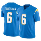 LA.Chargers #6 Denzel Perryman Player Blue Limited Vapor F.U.S.E. Home Game Gdoa Stitched Jerseys