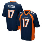 D.Broncos #17 Jaylen Waddle Player Navy Game Gdoa Stitched Jerseys