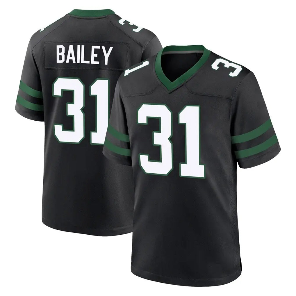 NY.Jets #31 David Bailey Player Black Legacy Home Game Gdoa Stitched Jerseys