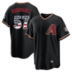 A.Diamondbacks #57 Eduardo Rodriguez Player Black USA 250 Fourth of July Game Home Gdoa250Ys Stitched Jerseys