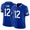 S.Seahawks #12 12th Fan Player Royal Limited Throwback Vapor F.U.S.E. Home Game Gdoa Stitched Jerseys