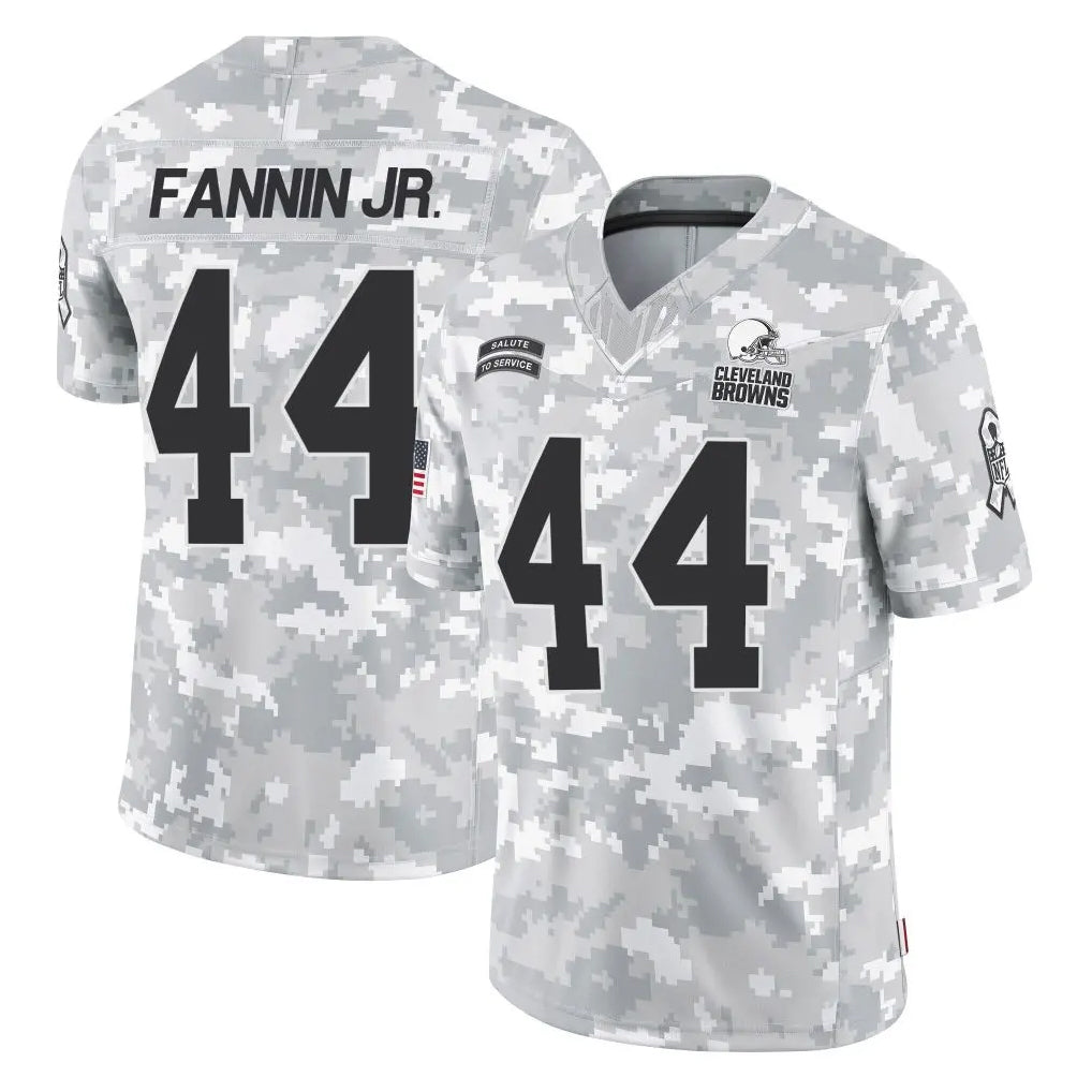 C.Browns #44 Harold Fannin Jr. Player Arctic Camo Salute to Service Limited Home Game Gdoa Stitched Jerseys