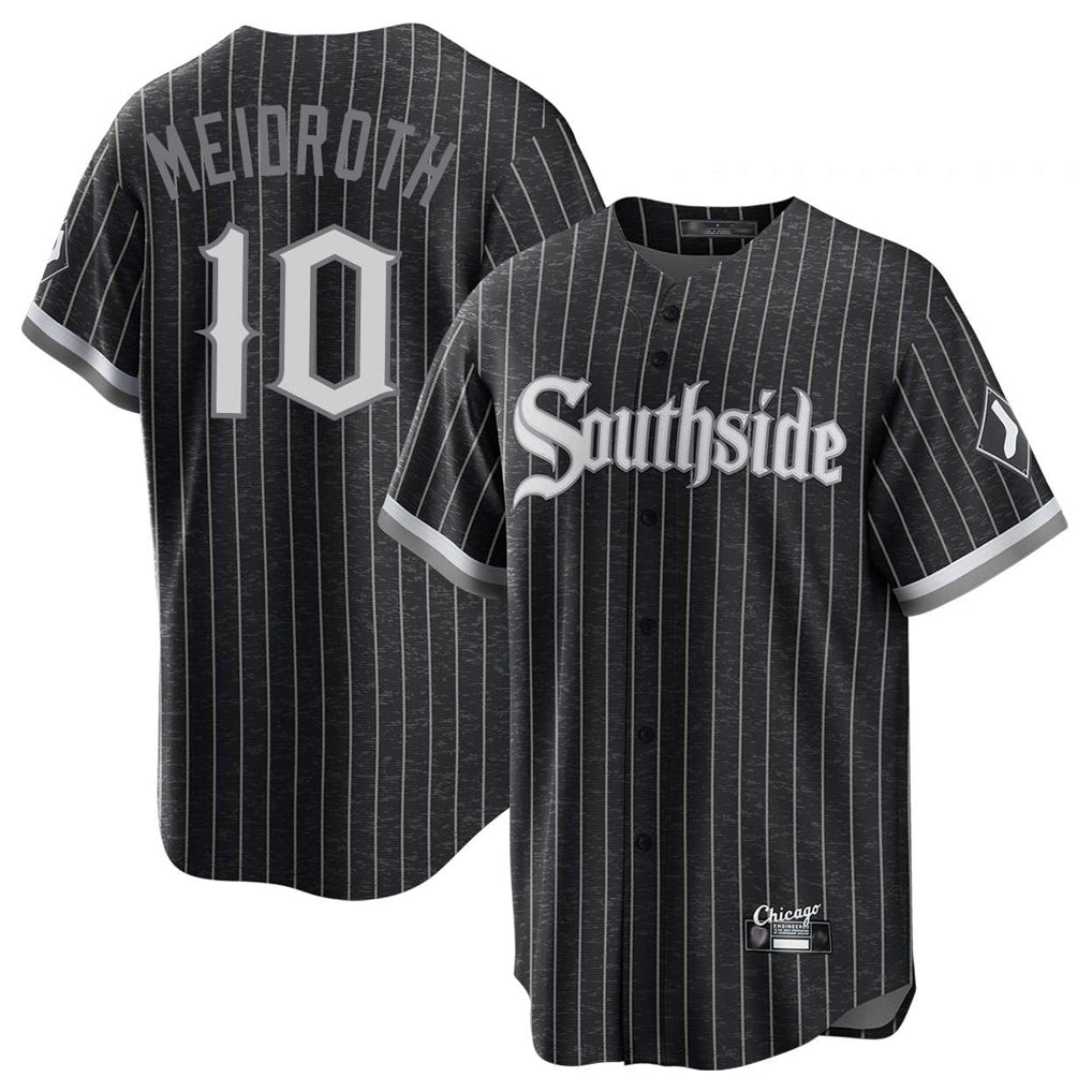 C.White Sox #10 Chase Meidroth Player Black City Connect Home Game Gdoa Stitched Jerseys
