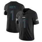 P.Eagles #1 Jalen Hurts Player Limited Black Impact Home Game Gdoa Stitched Jerseys