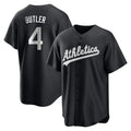 Athletics #4 Lawrence Butler Player Black Fashion Home Game Gdoa Stitched Jerseys