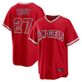 LA.Angels #27 Mike Trout Player Red Home Game Fdoa Stitched Jerseys