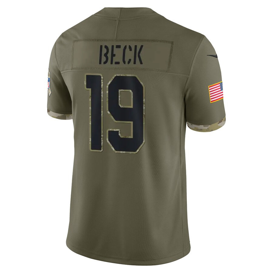 A.Cardinals #19 Carson Beck Player Olive Salute To Service Limited Home Game Gdoa Stitched Jerseys