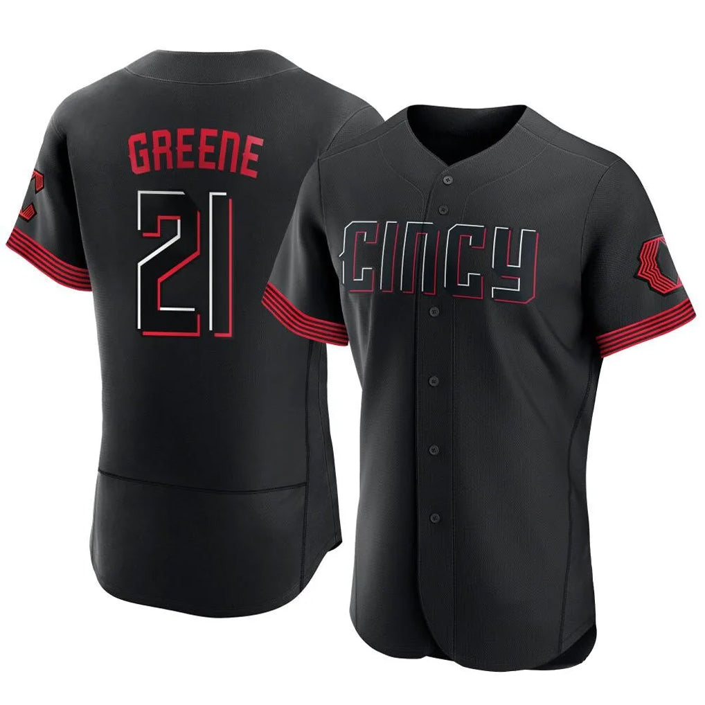 C.Reds #21 Hunter Greene Player Black City Connect Limited Elite Home Gdoa Stitched Jerseys