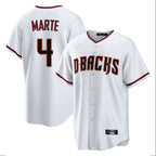 A.Diamondbacks #4 Ketel Marte Player White Home Game Gdoa Stitched Jerseys