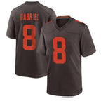 C.Browns #8 Dillon Gabriel Player Brown Alternate Home Game Gdoa Stitched Jerseys