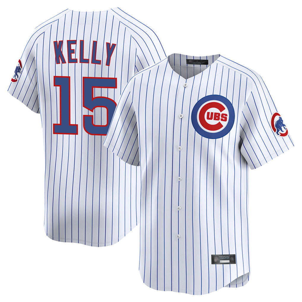 C.Cubs #15 Carson Kelly Player White Limited Home Game Gdoa Stitched Jerseys