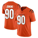 C.Bengals #90 Kris Jenkins Jr Player Orange Vapor Untouchable Limited Home Game Gdoa Stitched Jerseys