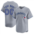 Custom T.Blue Jays Gray Limited Home Game Any Name & Number Gdoa Stitched Jerseys