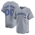 Custom T.Blue Jays Gray Limited Home Game Any Name & Number Gdoa Stitched Jerseys