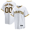 Custom P.Pirates White Home Game Any Name & Number Gdoa Stitched Jerseys